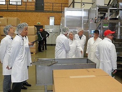 Representatives of Suntory Beer on a visit  to Horesedly plant